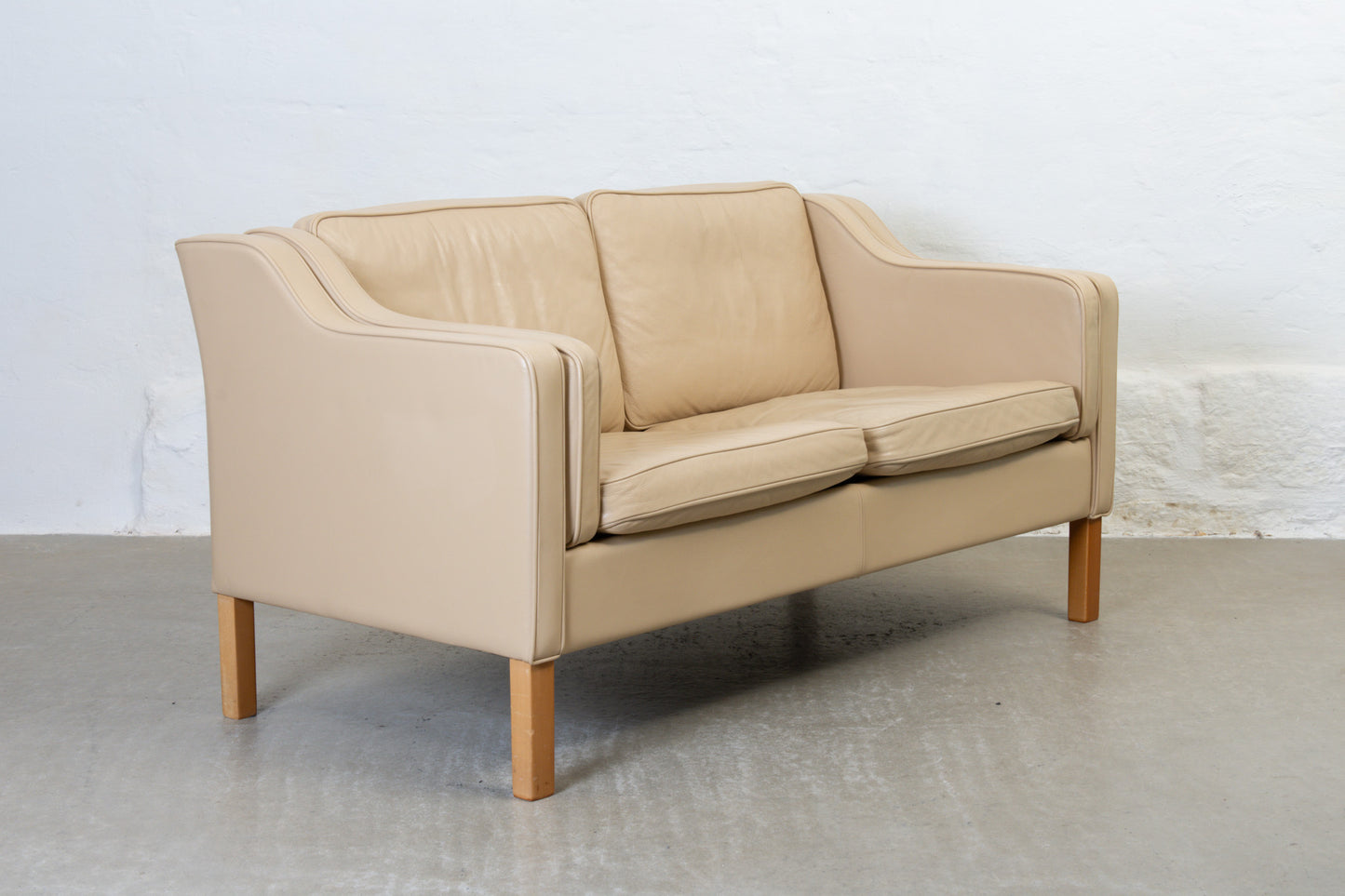 1990s 'MH195' leather sofa by Mogens Hansen