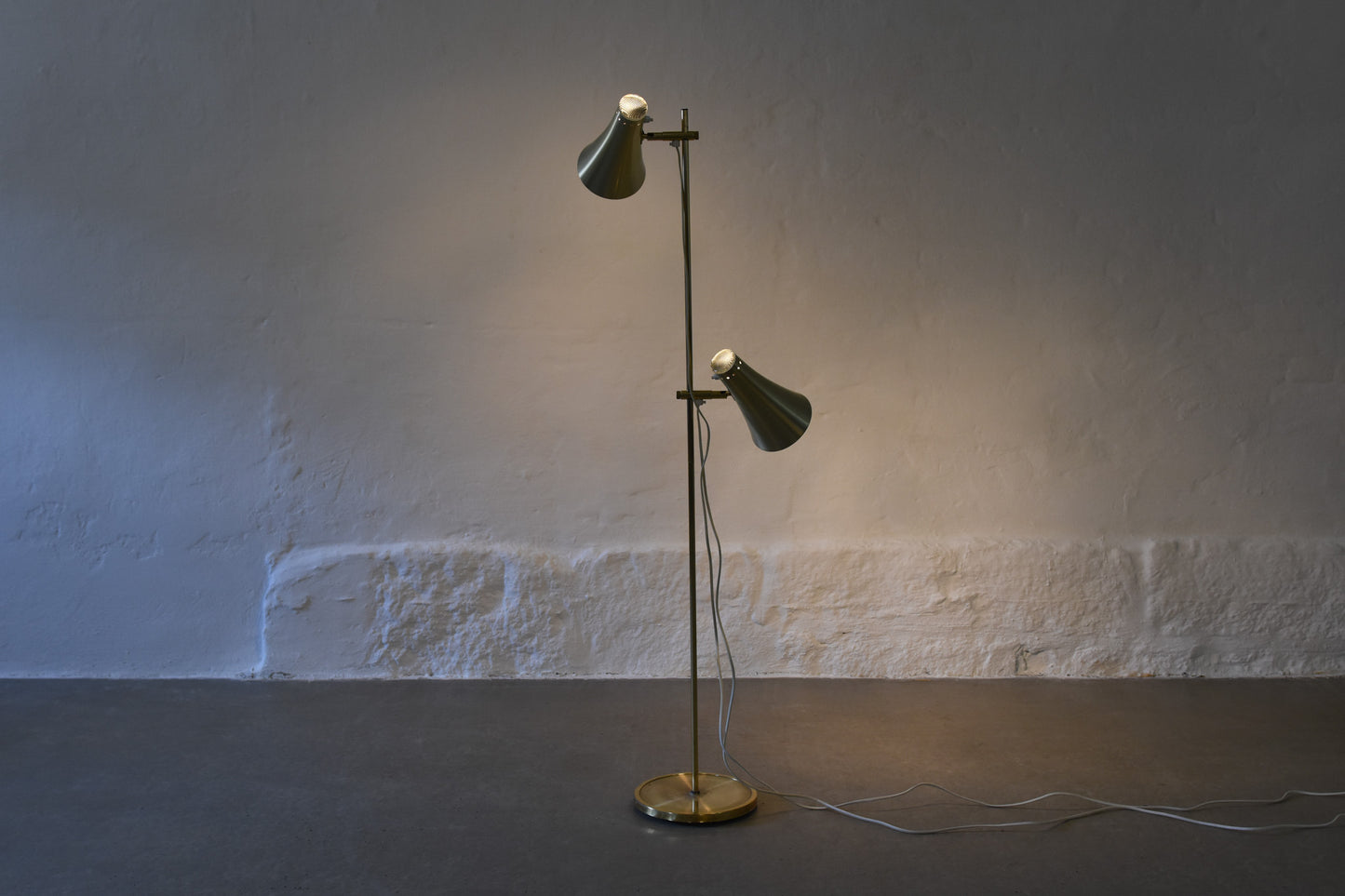 1960s brass floor lamp by Vitrika