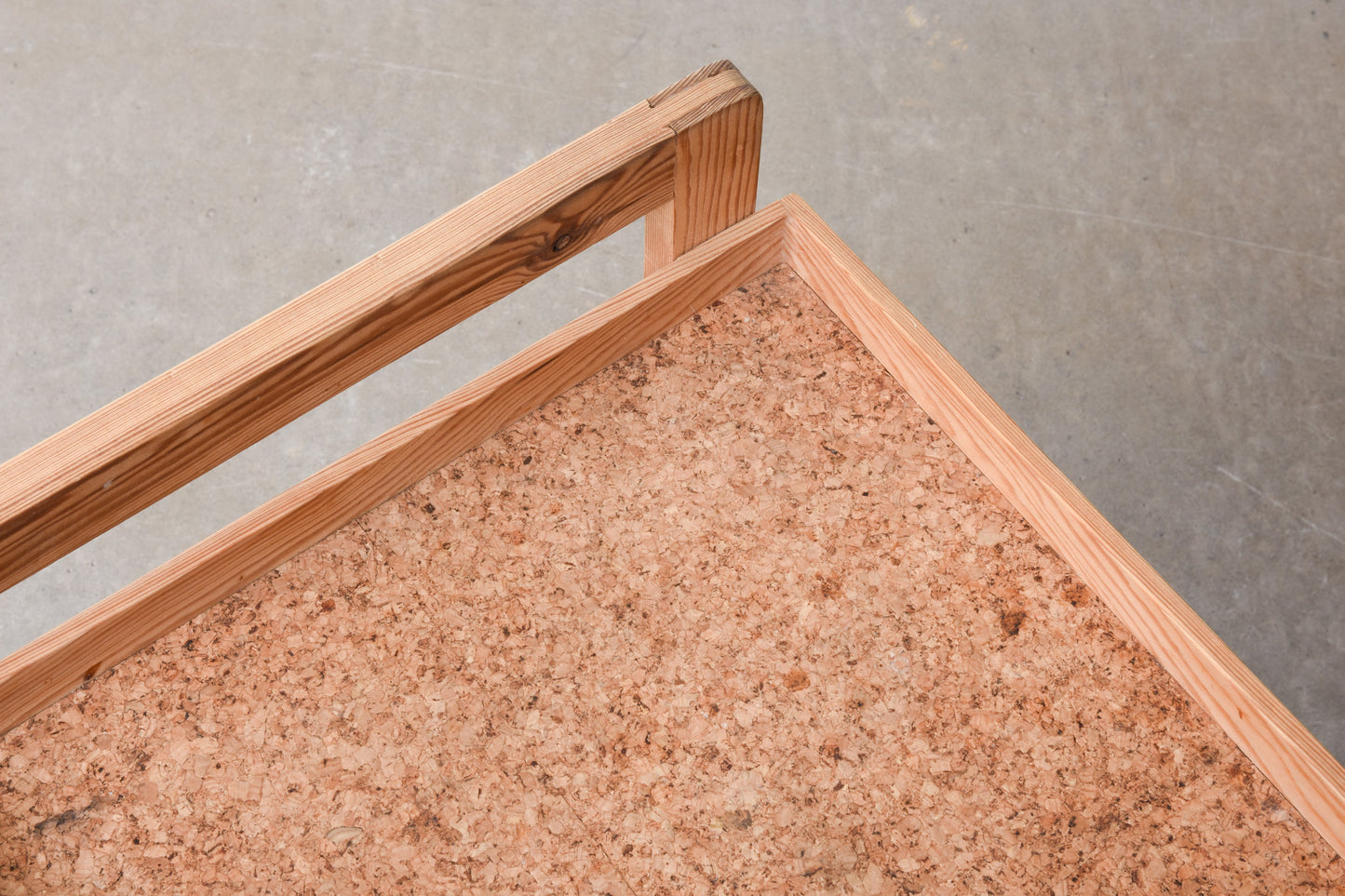 1970s pine + cork tray table