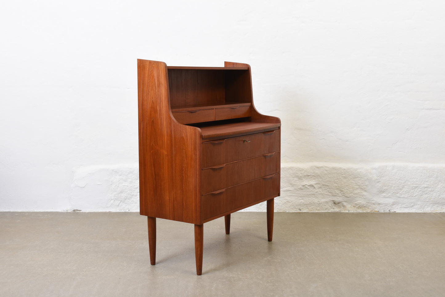 1960s teak secretary