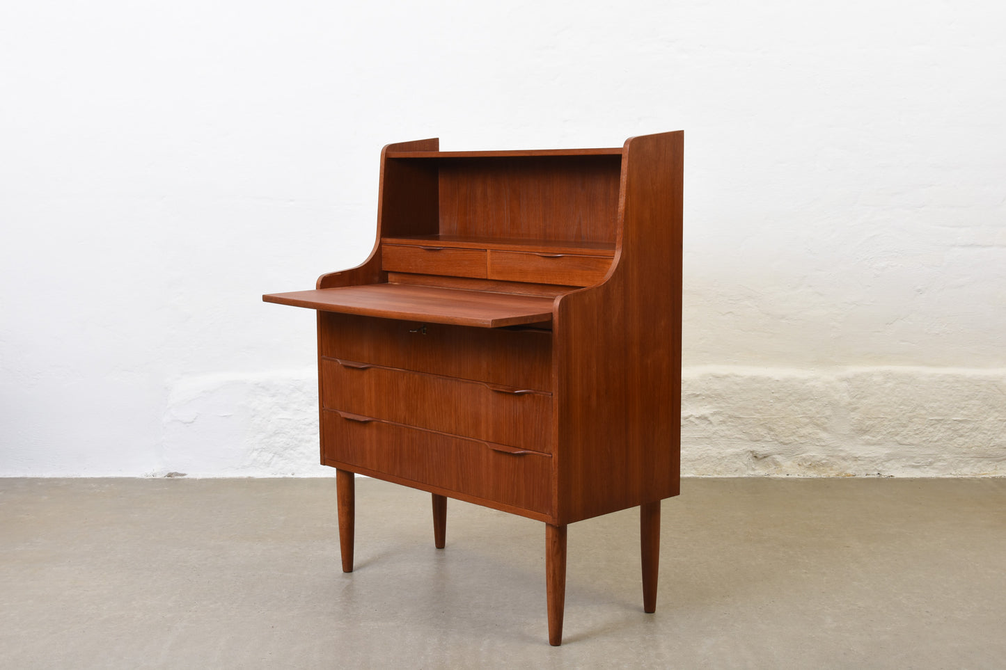 1960s teak secretary