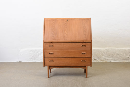 1960s oak secretary by Bernhard Pedersen & Søn