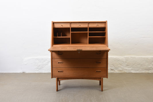 1960s oak secretary by Bernhard Pedersen & Søn