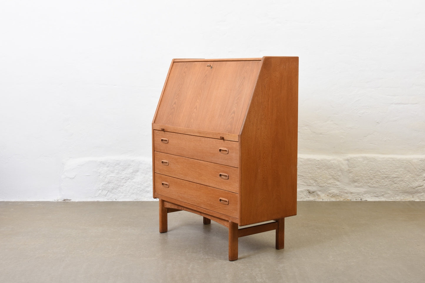 1960s oak secretary by Bernhard Pedersen & Søn