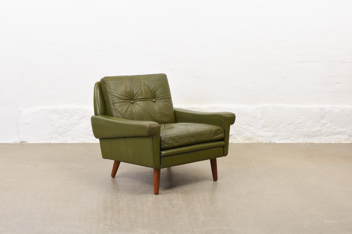 1960s leather lounger by Svend Skipper