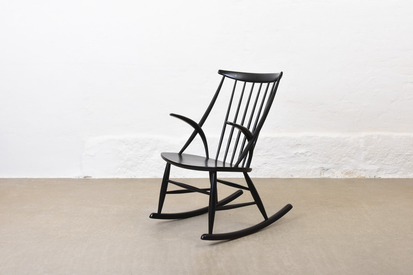 1960s rocking chair by Illum Wikkelsø - Lacquered beech