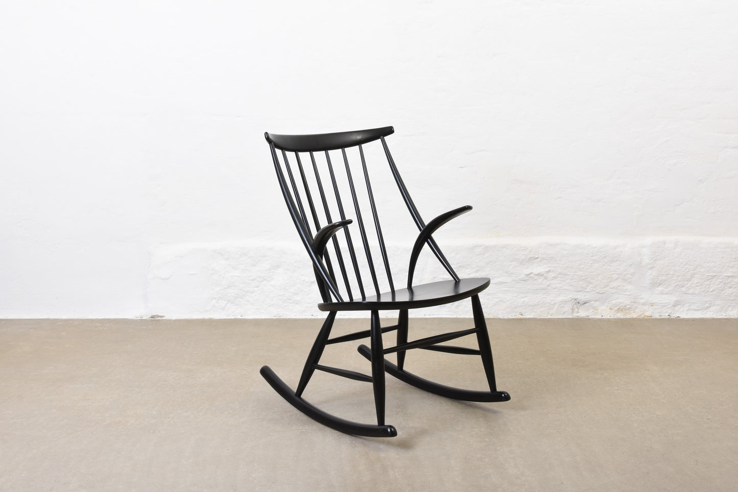 1960s rocking chair by Illum Wikkelsø - Lacquered beech