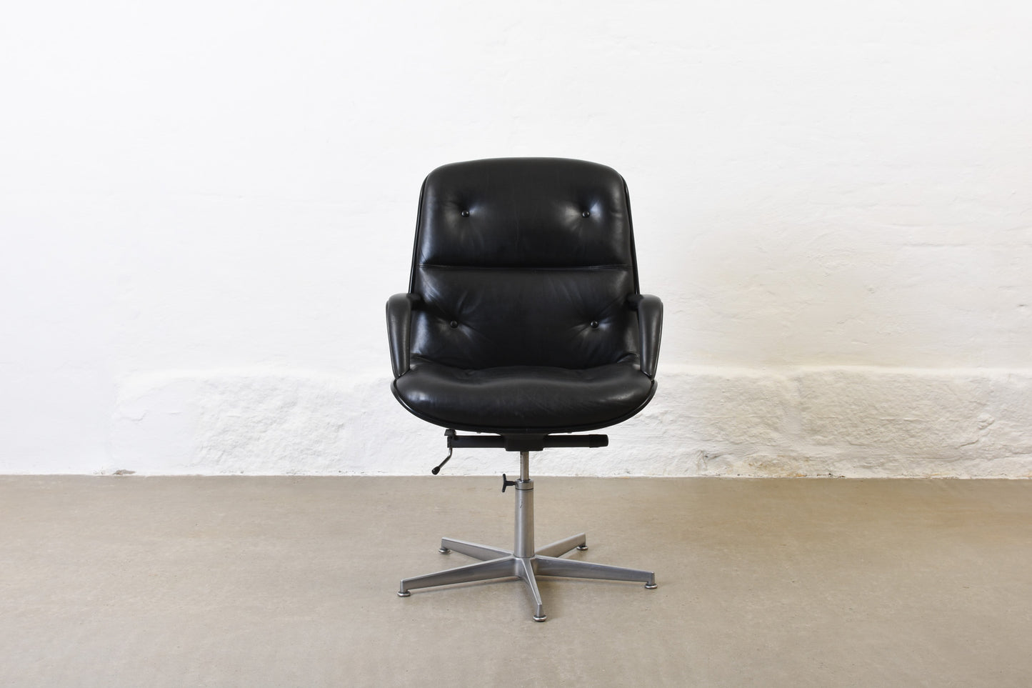 1960s leather desk chair by Martela Oy