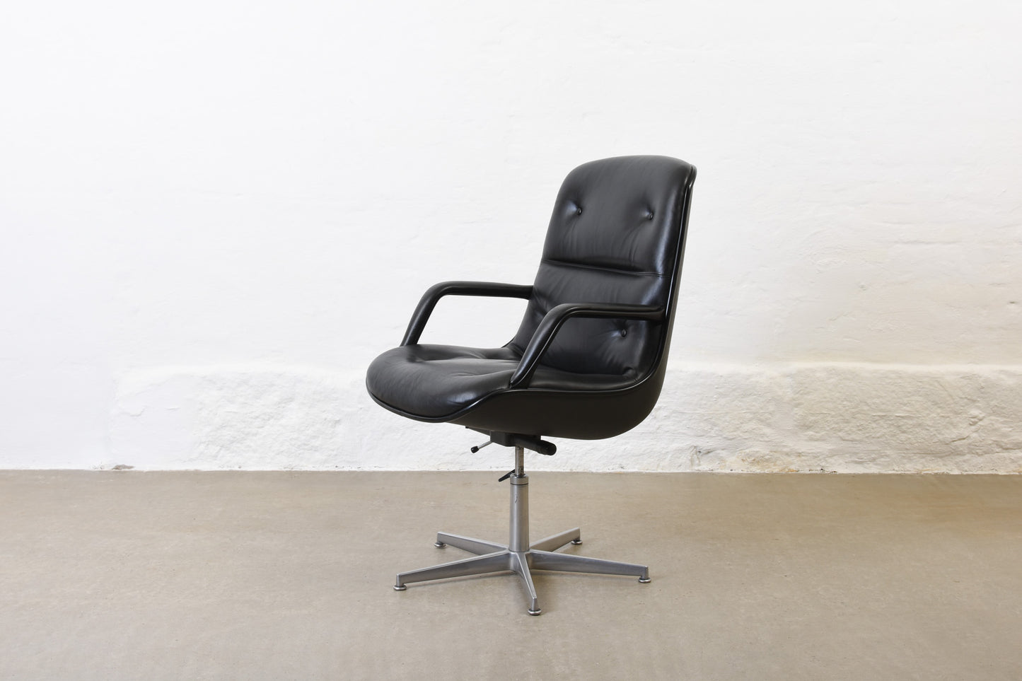 1960s leather desk chair by Martela Oy