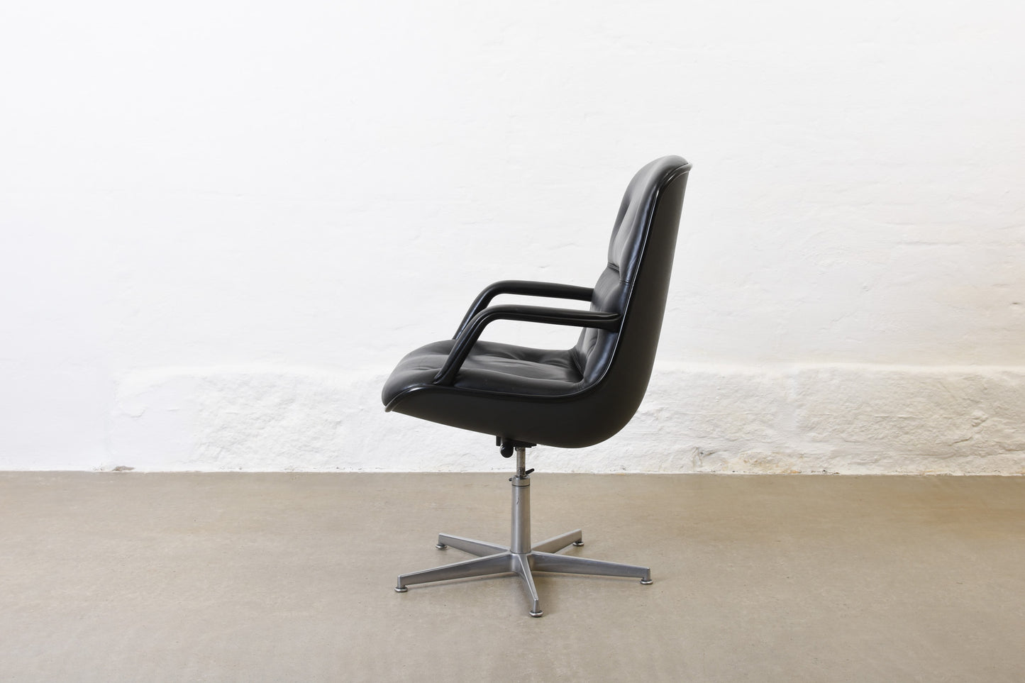 1960s leather desk chair by Martela Oy