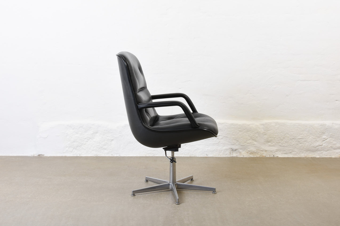 1960s leather desk chair by Martela Oy