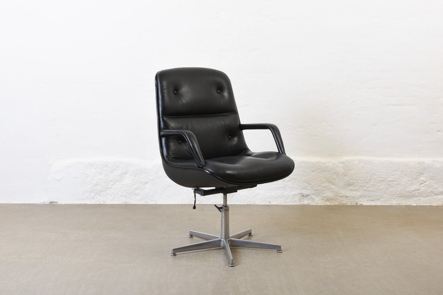 1960s leather desk chair by Martela Oy