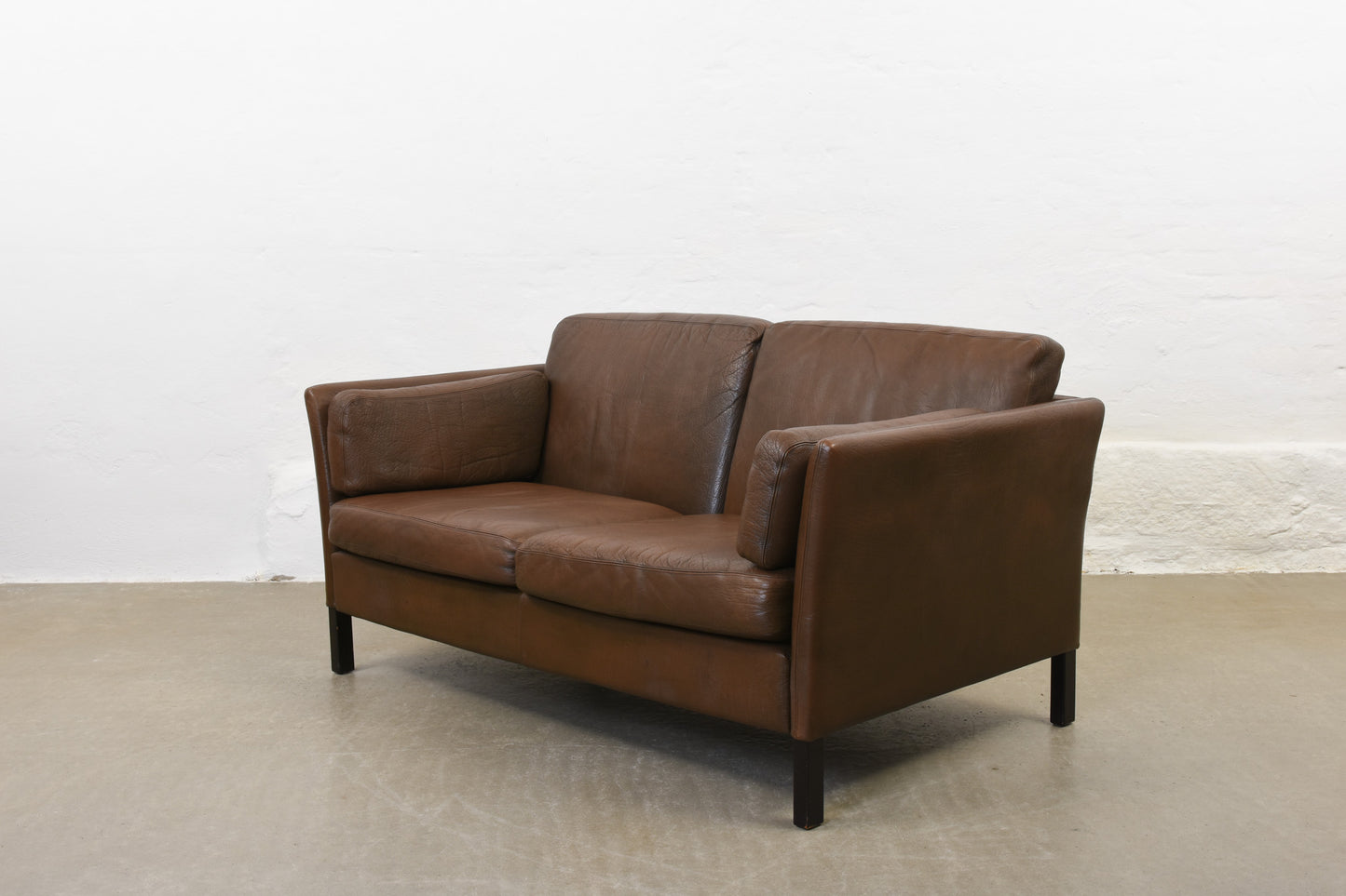 1960s leather two seater by Georg Thams