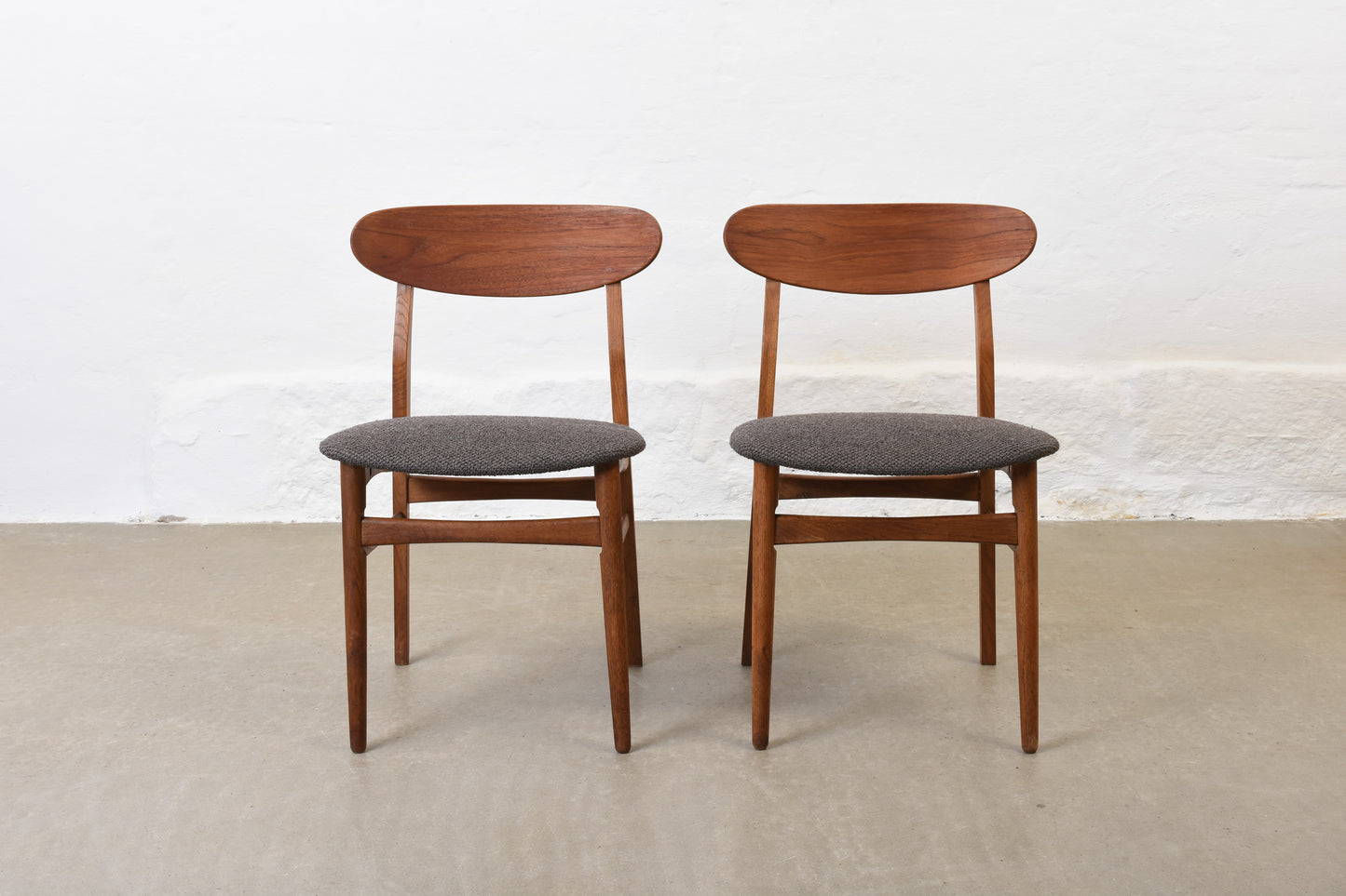 Two available: 1960s teak + oak dining chairs - Selection #1