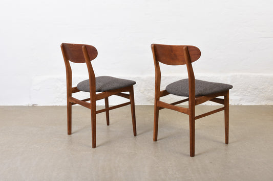 Two available: 1960s teak + oak dining chairs - Selection #1