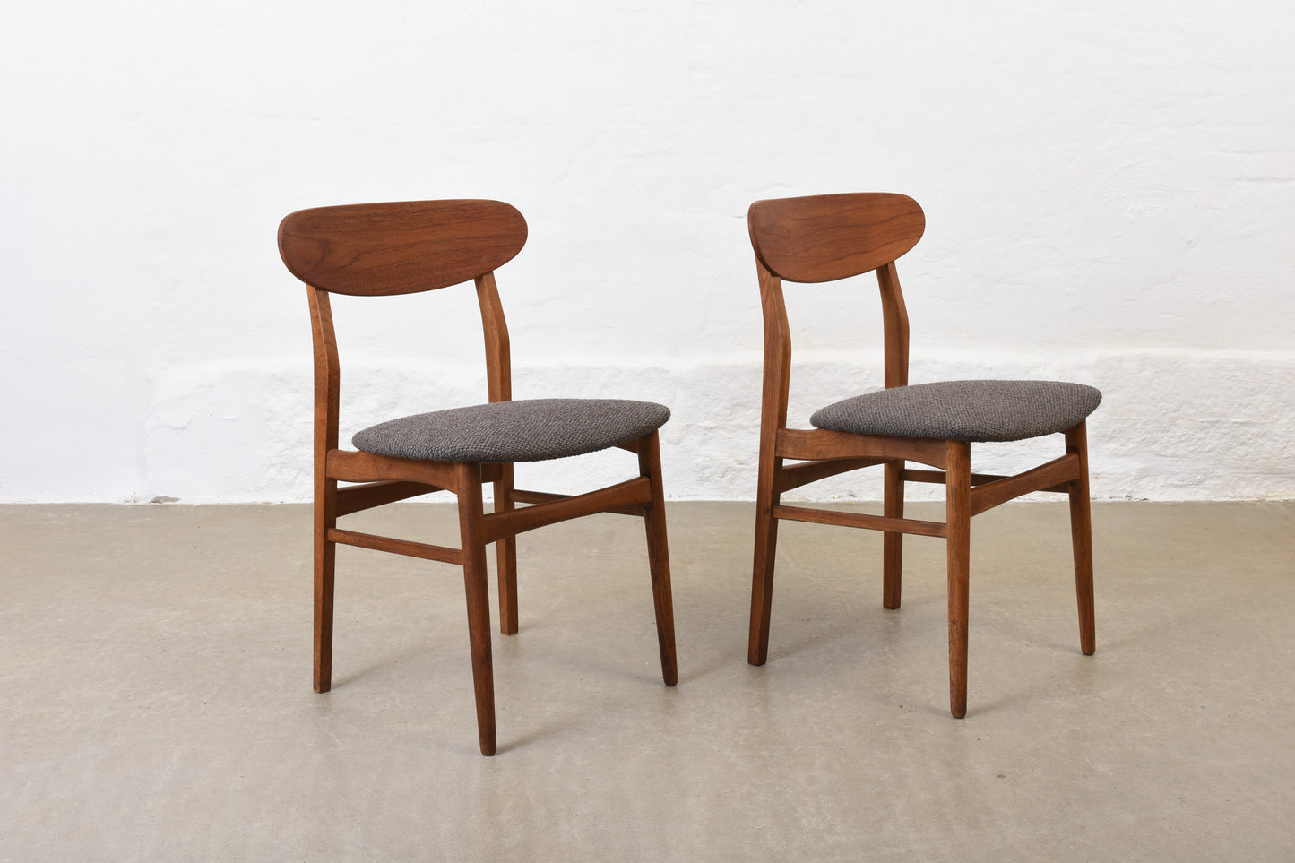 Two available: 1960s teak + oak dining chairs - Selection #1