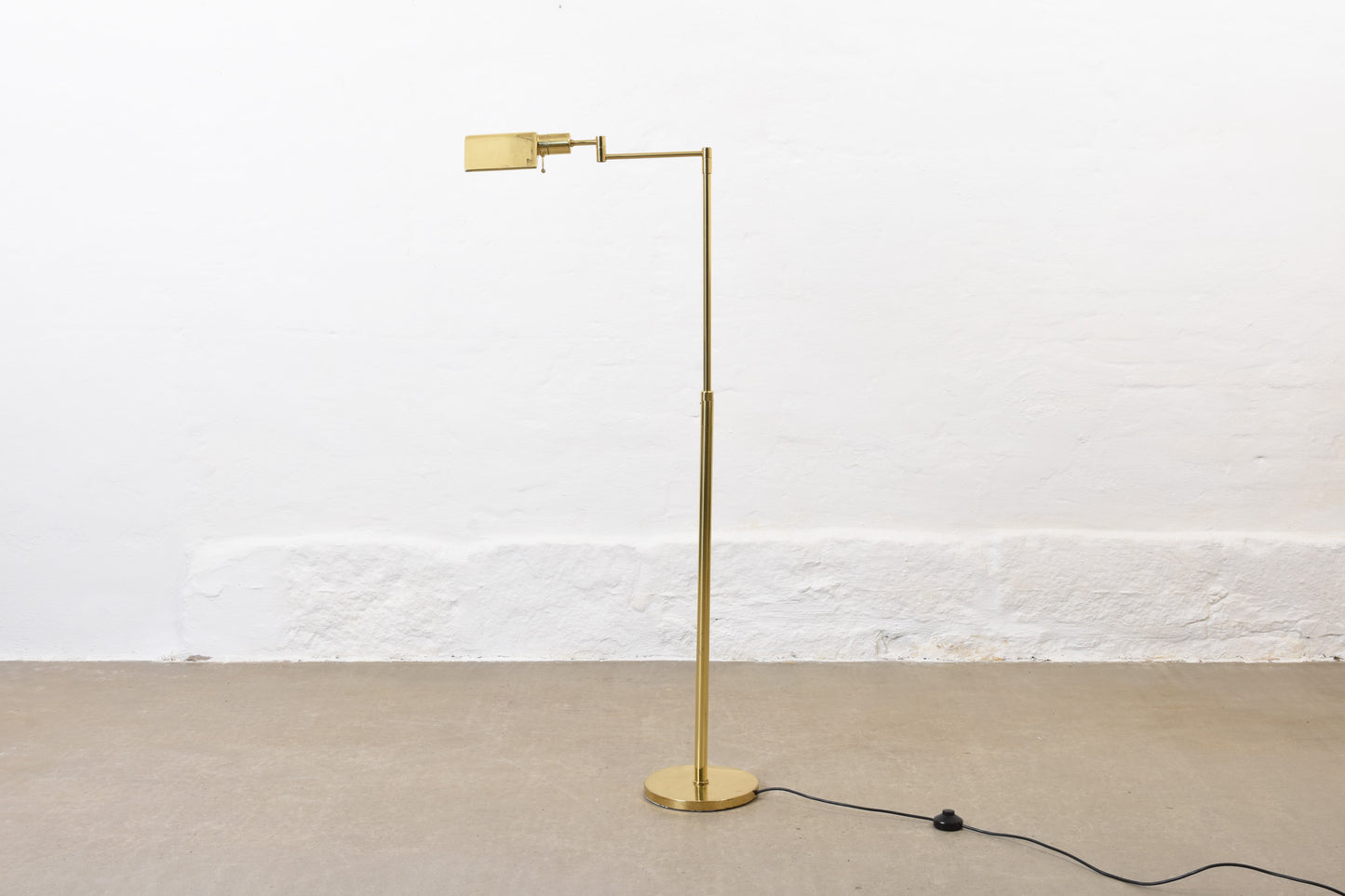 1980s brass floor lamp