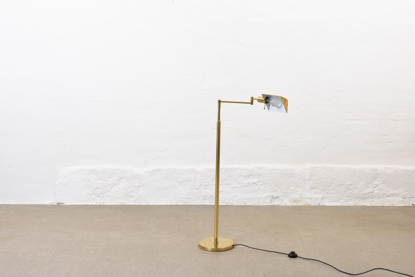 1980s brass floor lamp