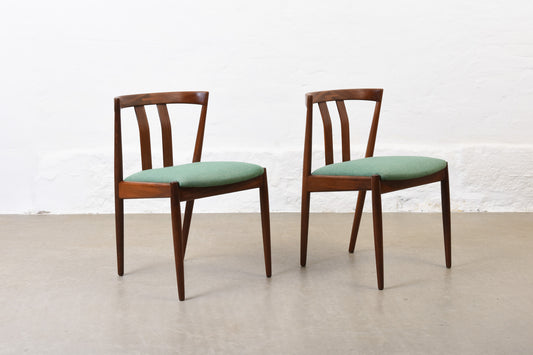 Two available: 1960s teak dining chairs by Kai Kristiansen