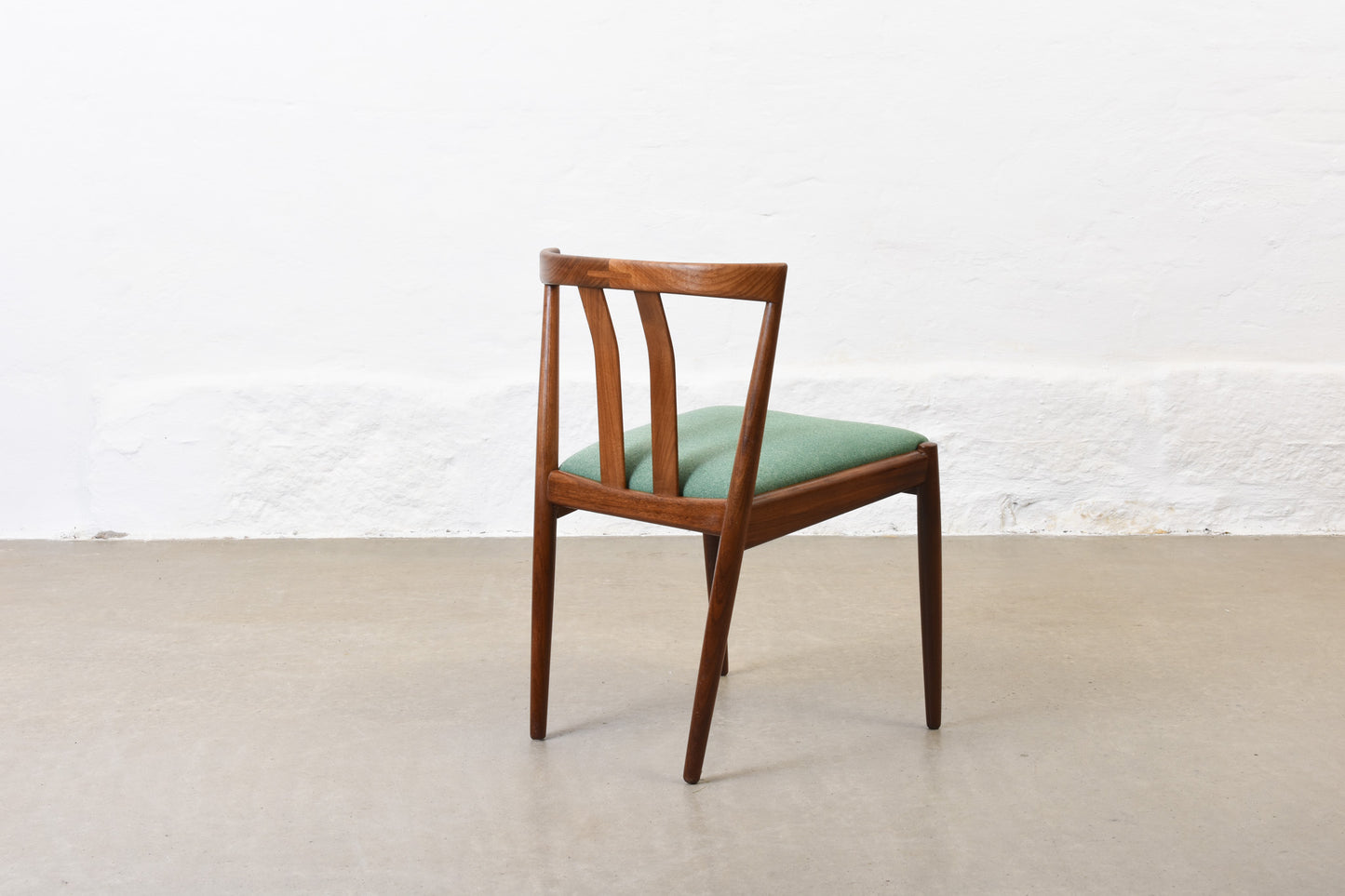 Two available: 1960s teak dining chairs by Kai Kristiansen