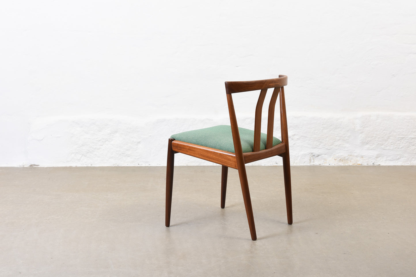 Two available: 1960s teak dining chairs by Kai Kristiansen