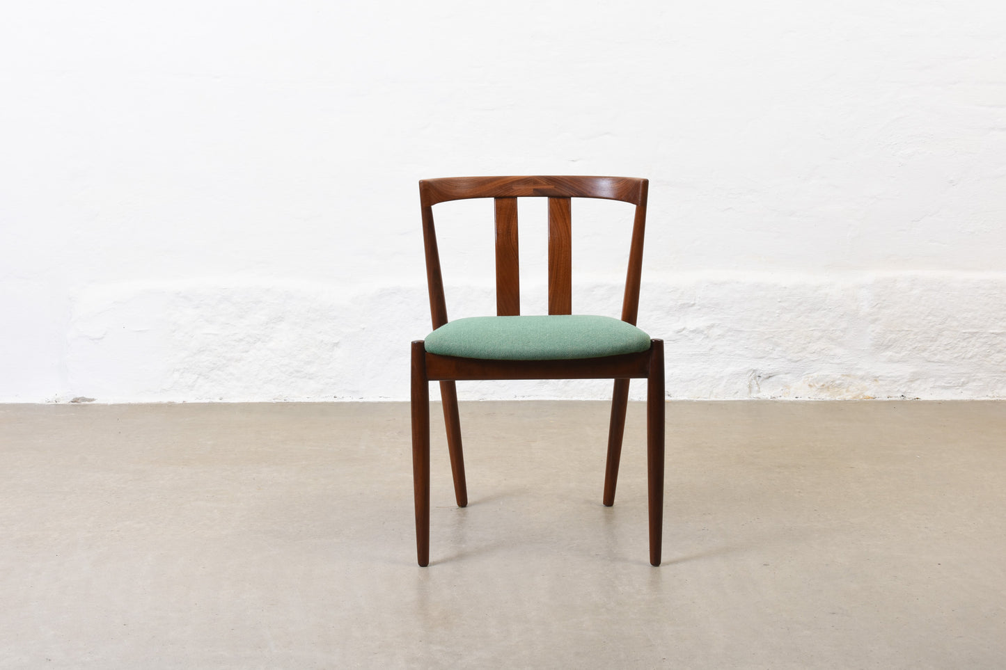 Two available: 1960s teak dining chairs by Kai Kristiansen