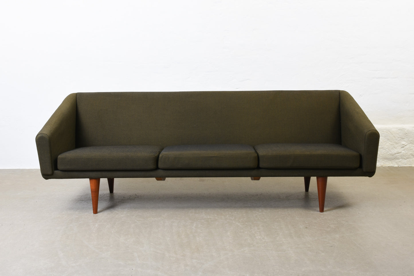 1960s Danish wool three seater