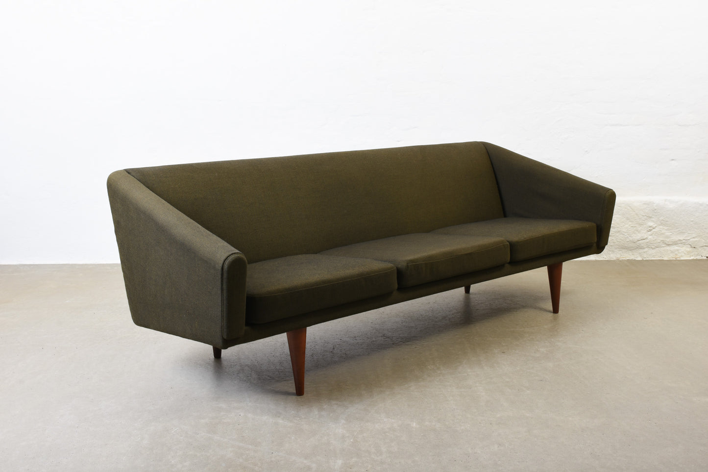 1960s Danish wool three seater