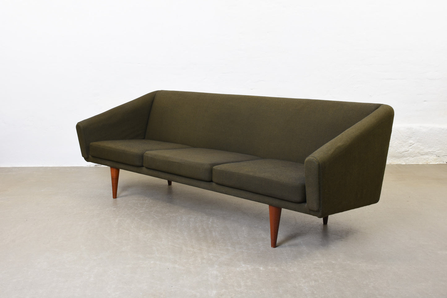 1960s Danish wool three seater