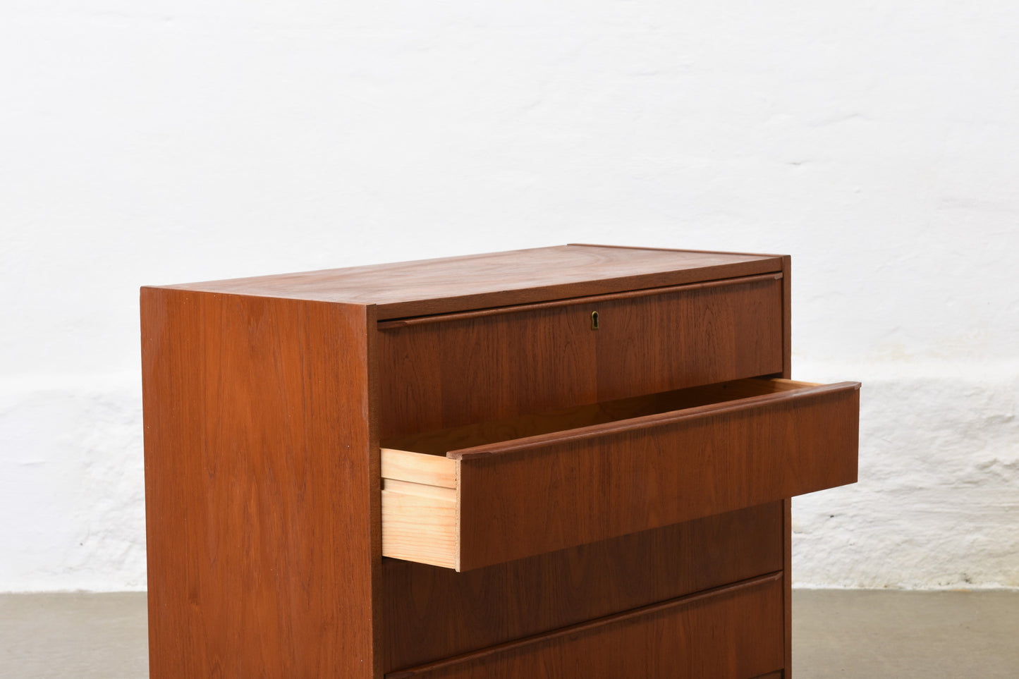 1960s teak chest on plinth base