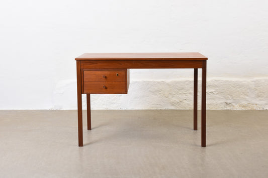 1960s single pedestal desk in teak