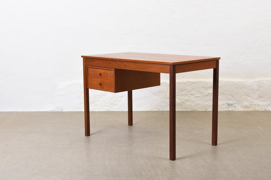 1960s single pedestal desk in teak