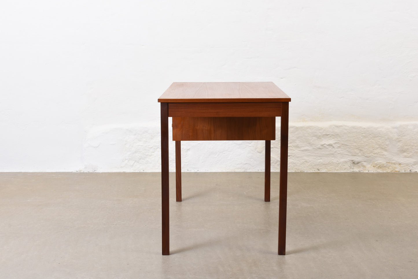 1960s single pedestal desk in teak