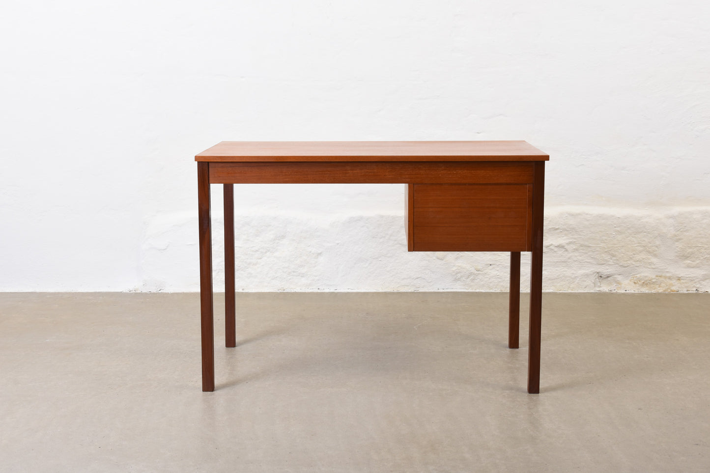 1960s single pedestal desk in teak