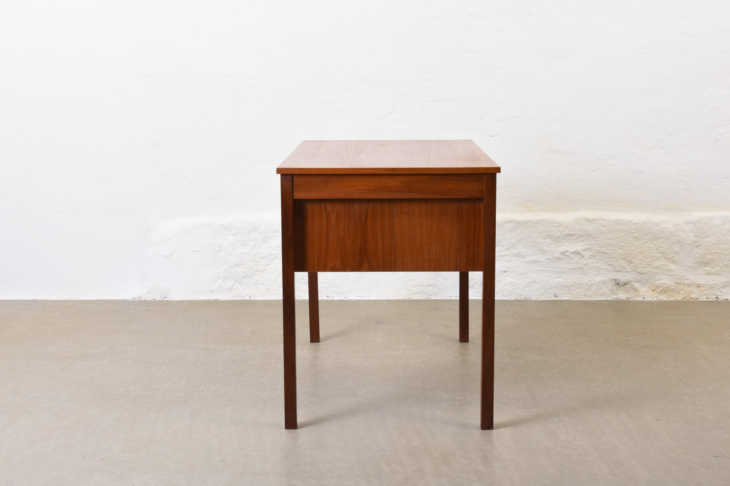 1960s single pedestal desk in teak