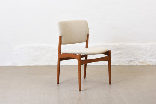 Newly reupholstered: 1960s oak chair by Ejnar Larsen & Aksel Bender Madsen