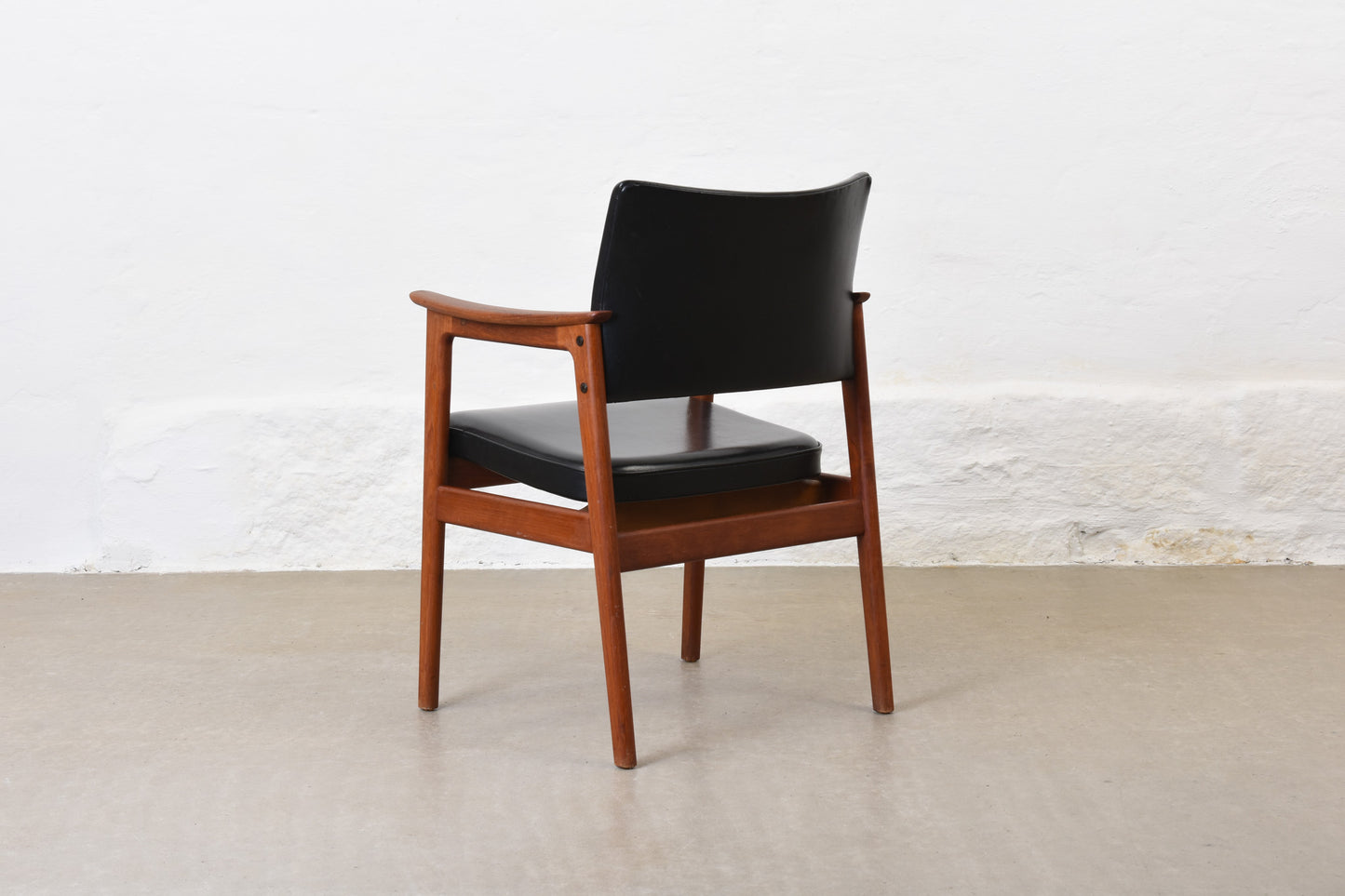 1960s teak + vinyl armchair by Erik Kirkegaard