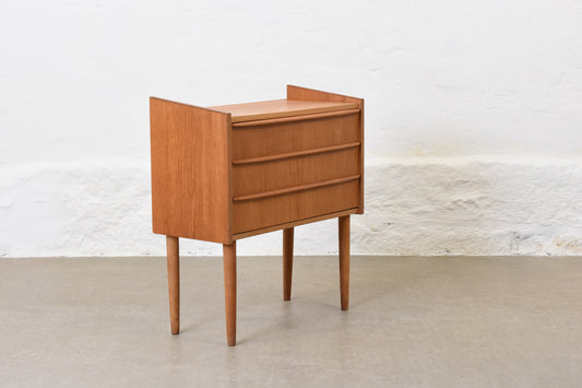 1960s low oak chest of drawers