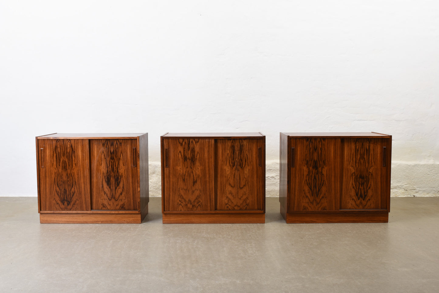 Three available: 1970s short sideboards in rosewood by E.S. Møbler