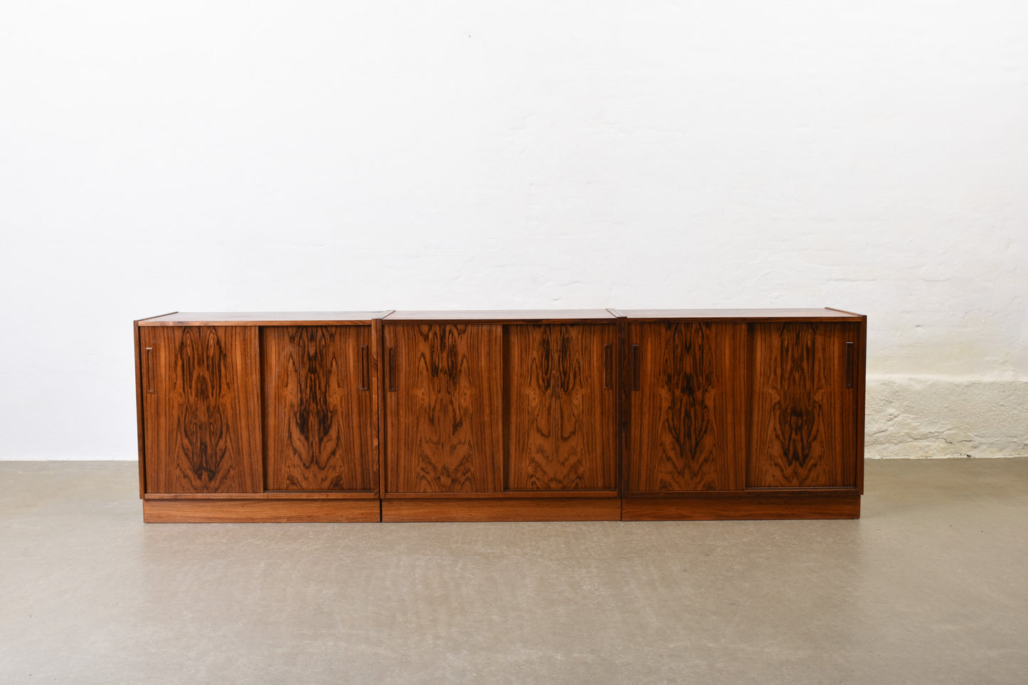 Three available: 1970s short sideboards in rosewood by E.S. Møbler