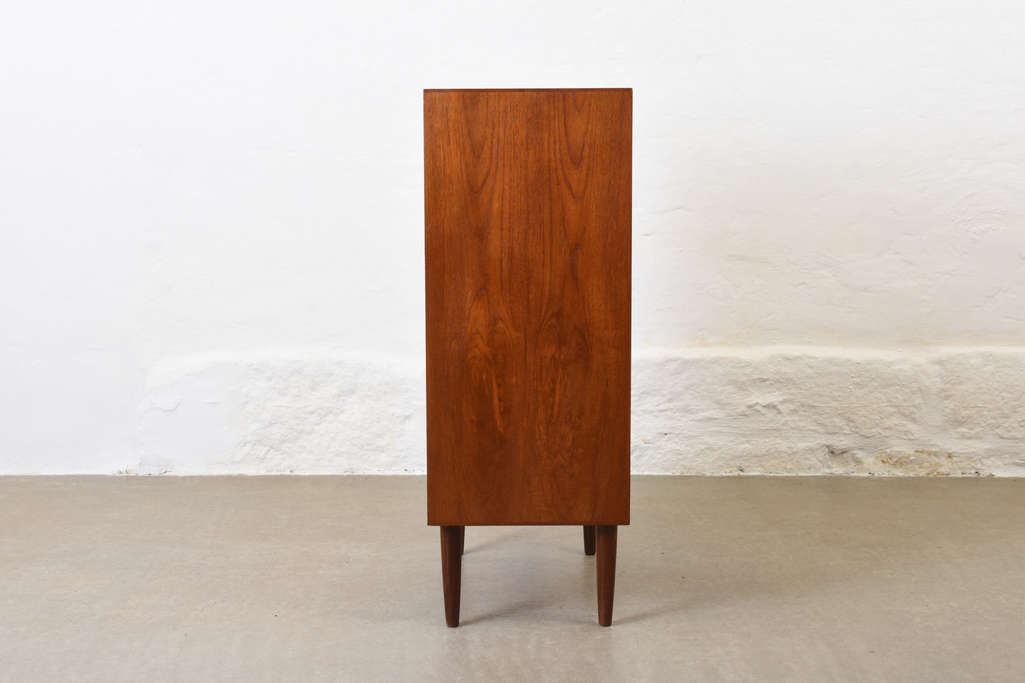 1960s teak chest of drawers with inset handles