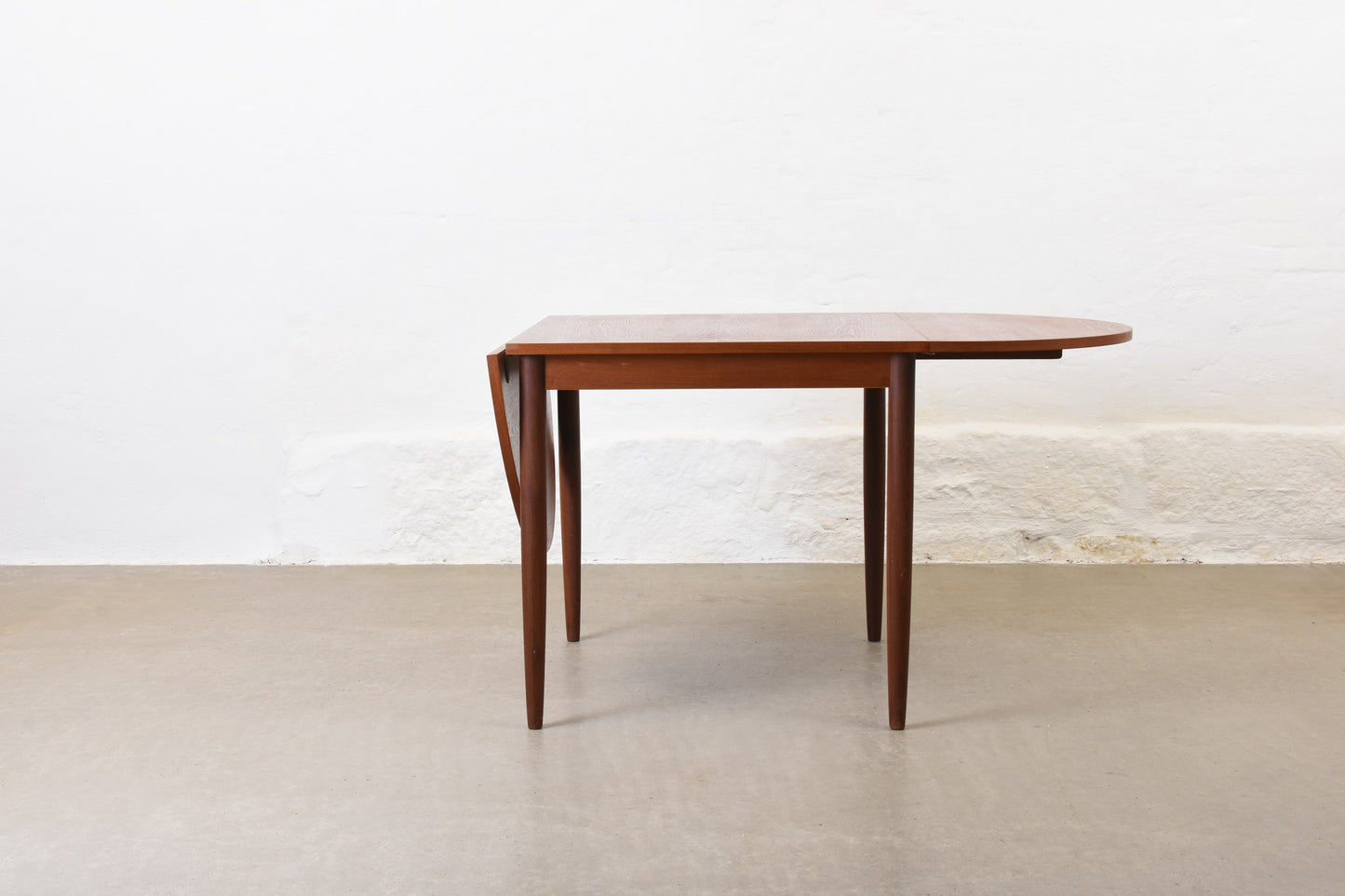 1960s drop-leaf dining table in teak