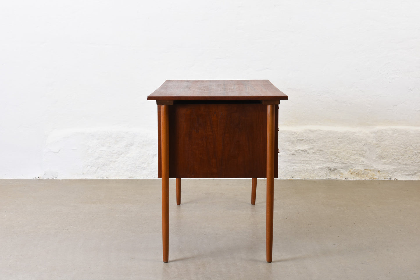 1960s twin pedestal desk in teak