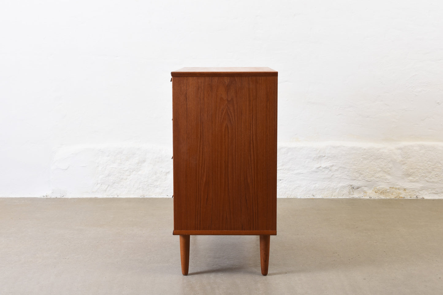 1960s chest of four drawers in teak