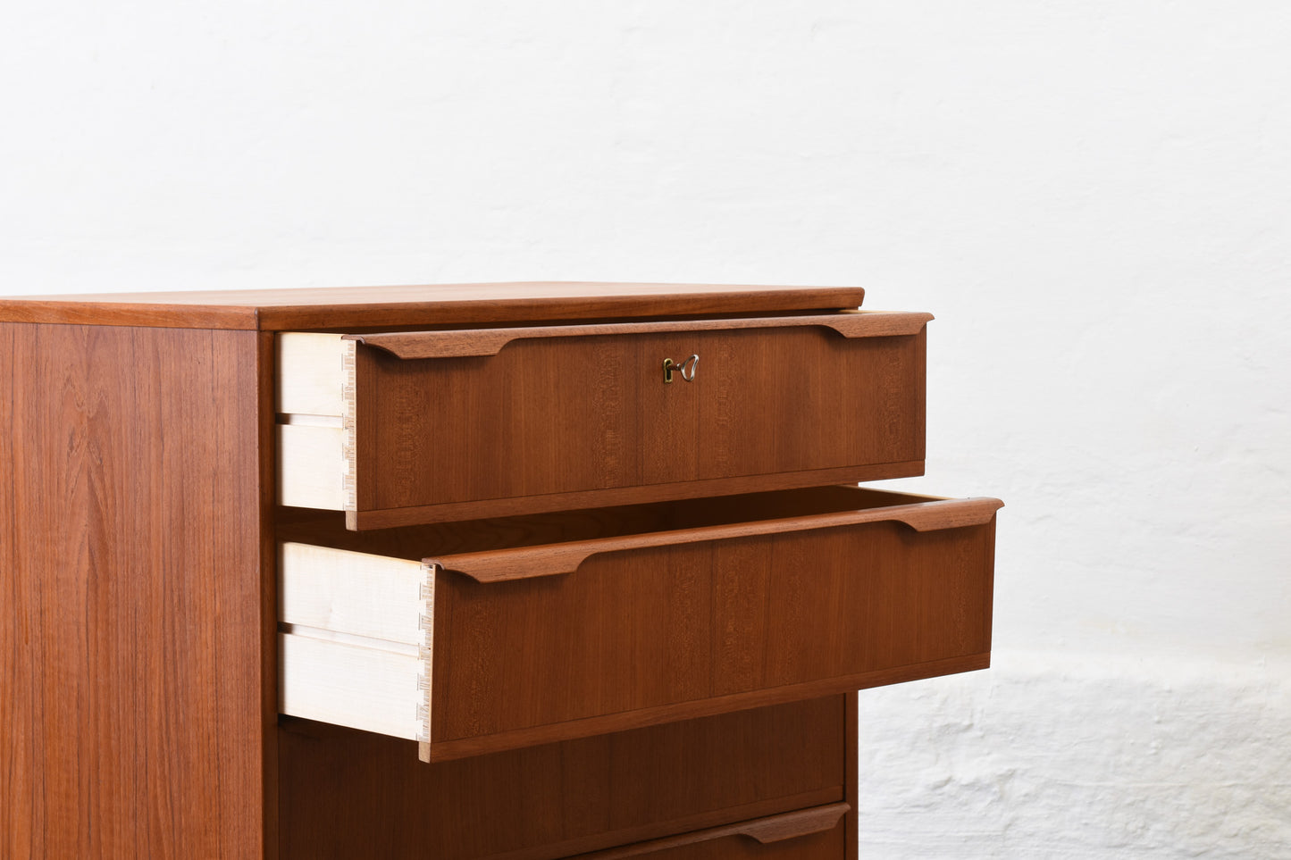 1960s chest of four drawers in teak