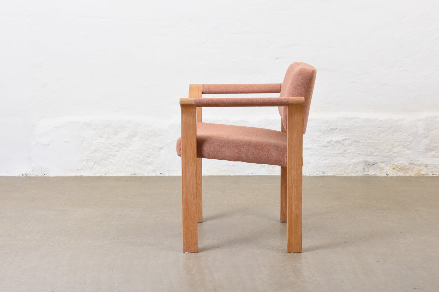 Newly reupholstered: 1980s armchair in beech by Magnus Olesen