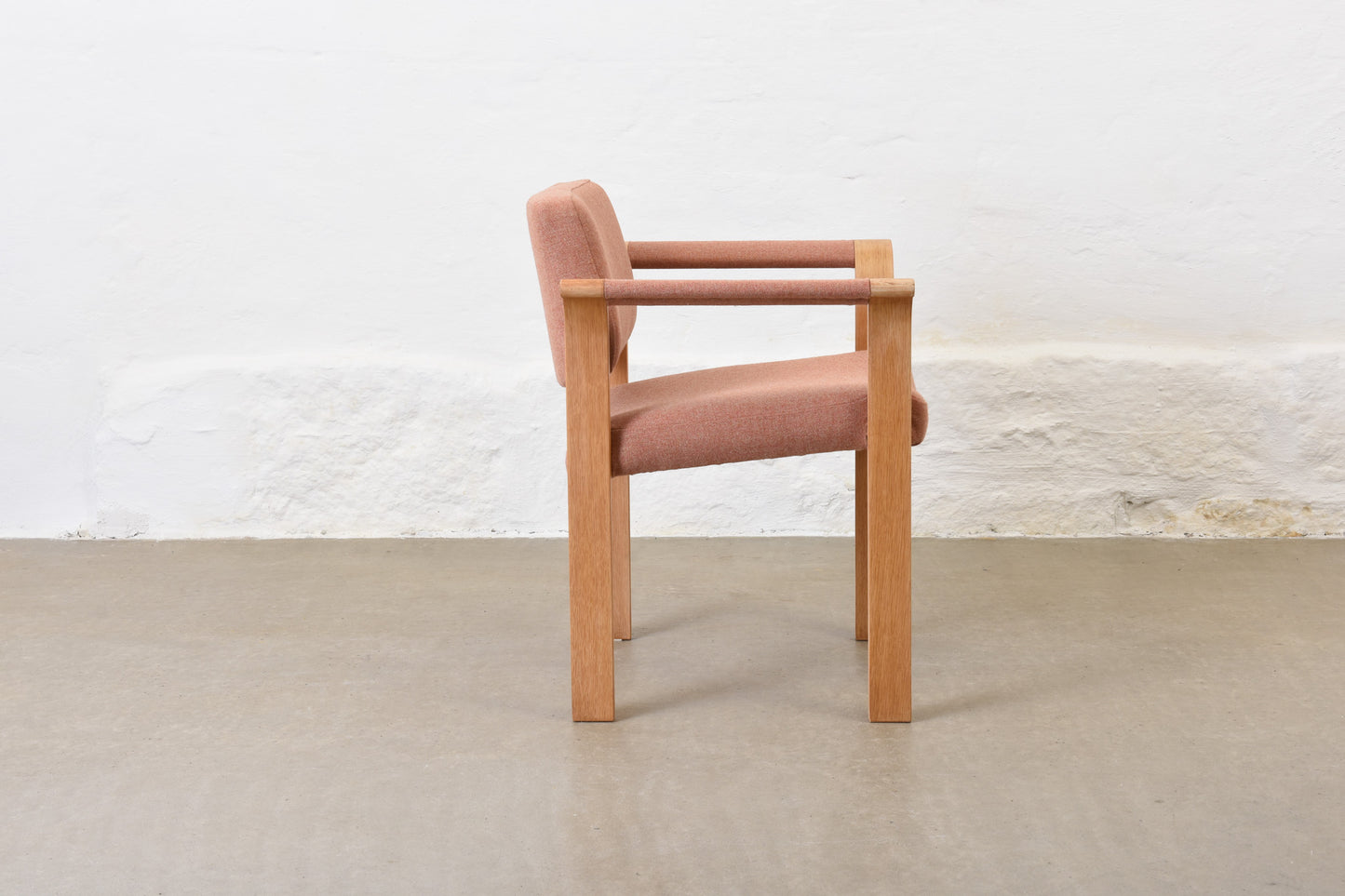 Newly reupholstered: 1980s armchair in beech by Magnus Olesen