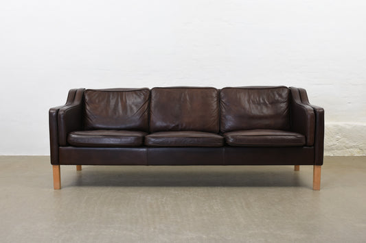 Vintage leather sofa by Mogens Hansen