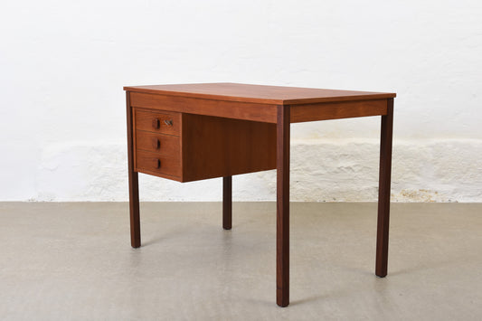 1960s single pedestal desk in teak