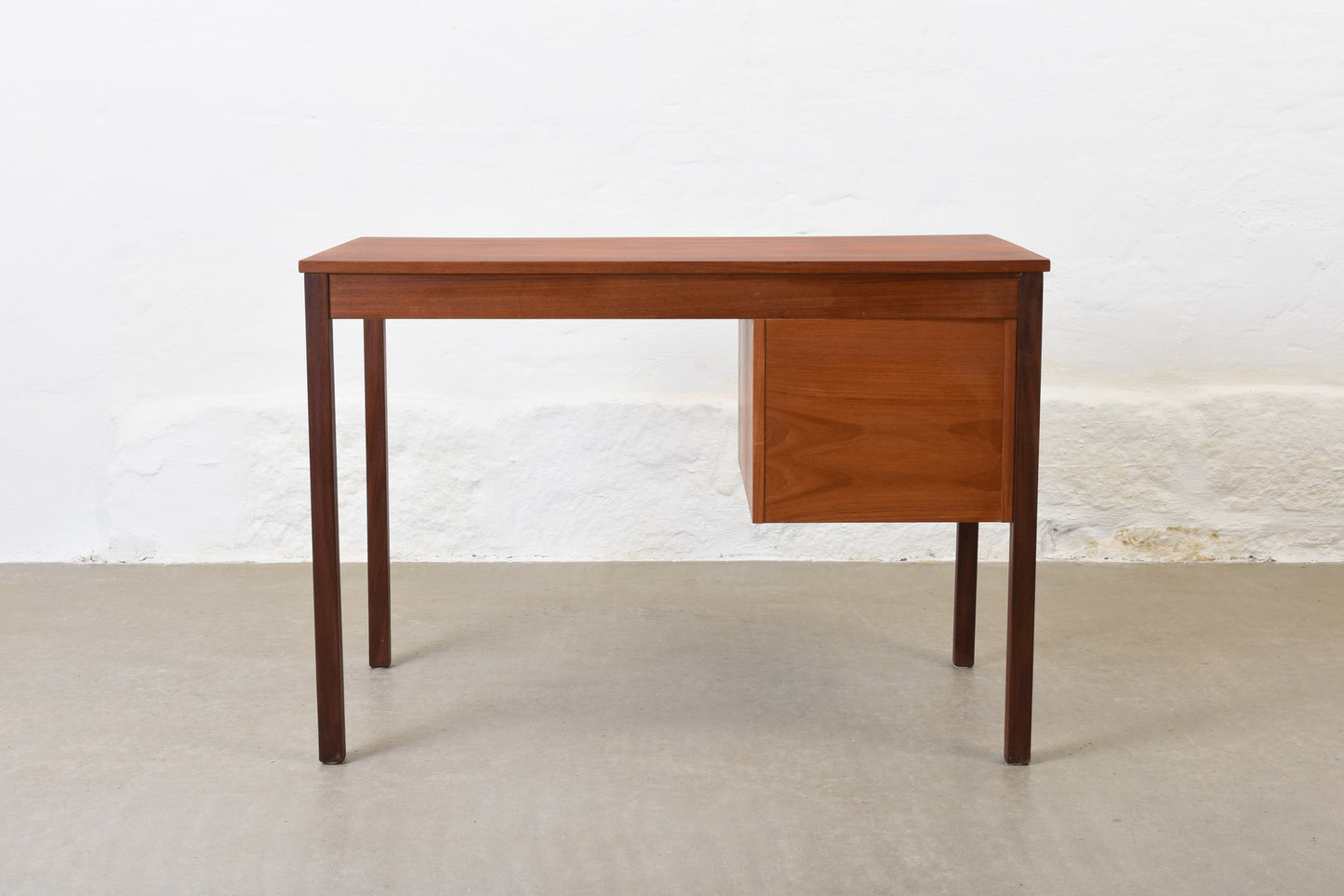 1960s single pedestal desk in teak